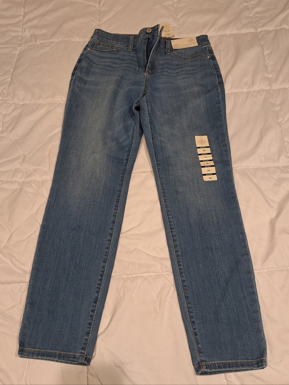 St. John's Bay Women's Medium Blue Straight-Leg Jeans